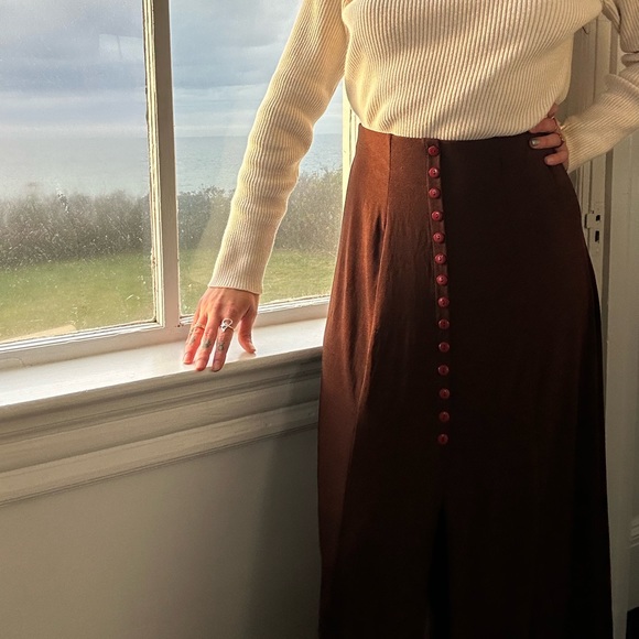 Vintage Midi Button Skirt - Picture 4 of 5